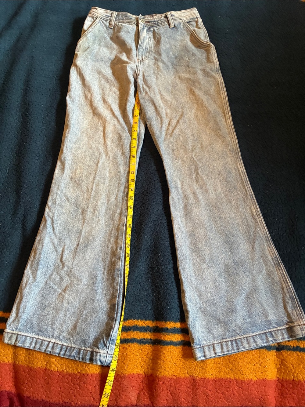 Brandy Melville Light blue Flared Wide-Leg Jeans